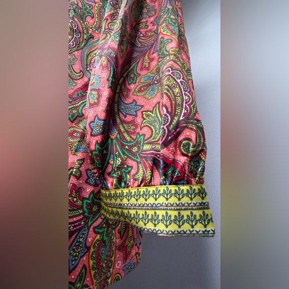 Loft Women’s Multi Colored Bohemian Long Sleeve Blouse - Picture 4 of 11